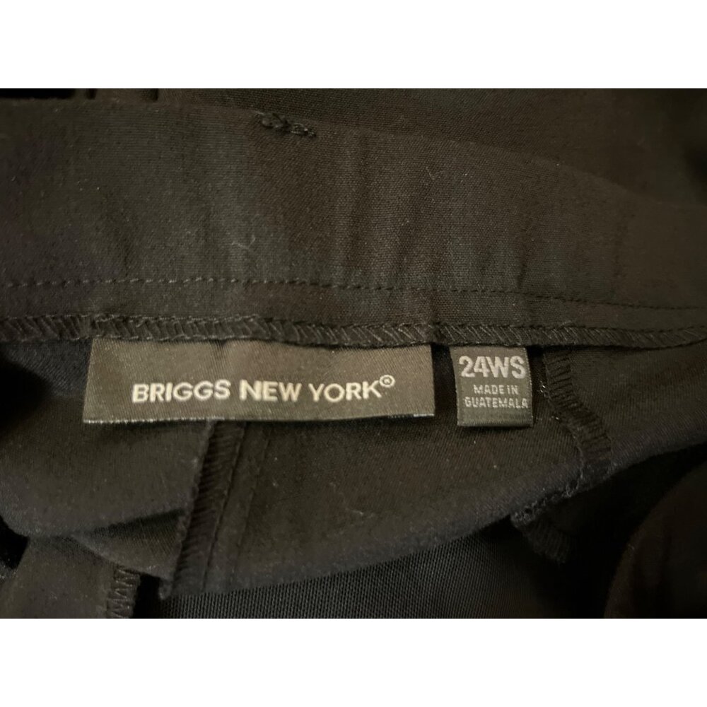 Briggs New York Pants Womens 24WS Short Black Slacks Flat Front Used - Picture 7 of 13